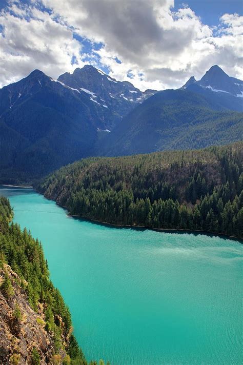 Turquoise Water Of Diablo Lake In The North Cascades Wa Washington