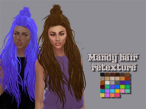 Sims 4 Hairs ~ Simsworkshop Mandy Hair Ethnic Retextured By Maimouth
