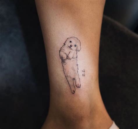 나리🌿 솔타투tattooistsolsoltattoo Small Dog Tattoos Small Tattoos With
