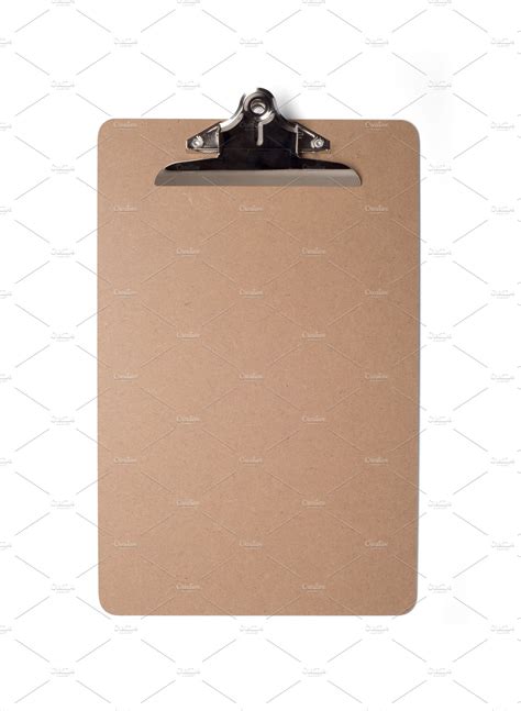 Brown Clipboard On White Background Business Images Creative Market