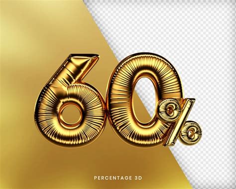Premium Psd 60 Percent Gold 3d Premium Psd