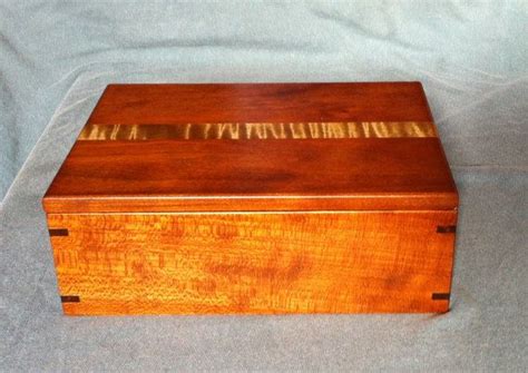 Handmade Cherry Keepsake Box With A Curly Maple Accent Etsy