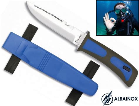 Couteau De Plongée Sous Marine 235cm Bleu Albainox Poignard