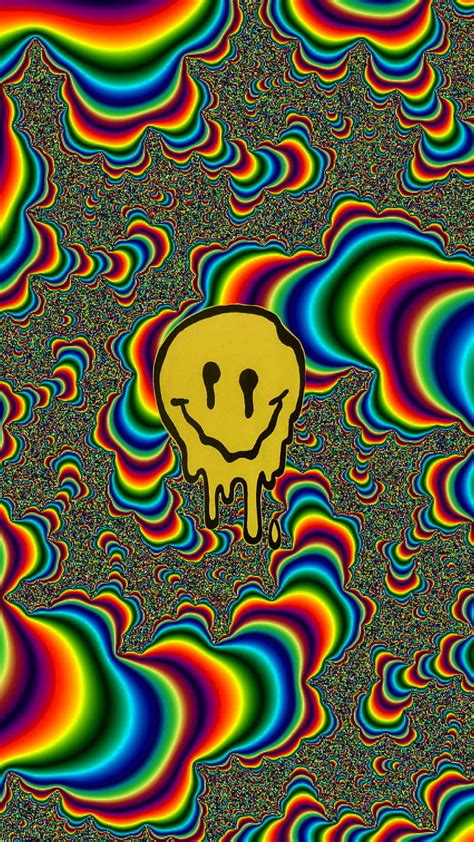 Aesthetic Rainbow Smiley Trippy Weird Hd Phone Wallpaper Peakpx