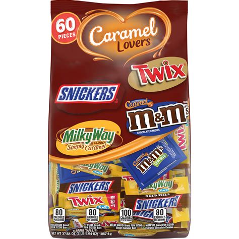 Mars Chocolate Caramel Lovers Fun Size Candy Bars Variety Mix 3764