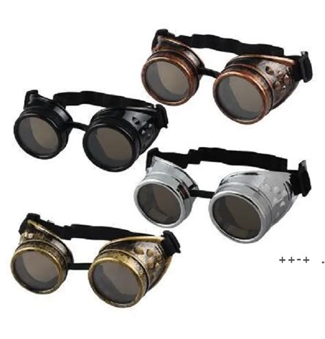 Party Favor New Unisex Gothic Vintage Victorian Style Steampunk Goggles Pancake Welding Hoods