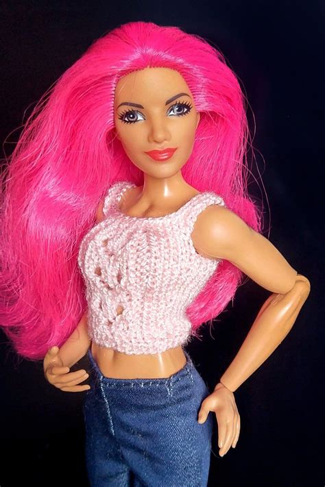 Doll Clothing Knitted Crop Top 16 Scale Miniature Apparel Etsy