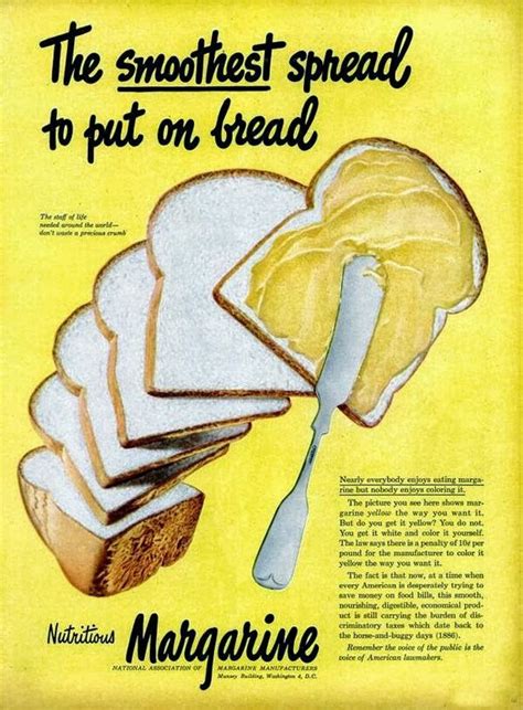 Vintage Ad The Margarine Industry Promotes Yellow Colored Margarine