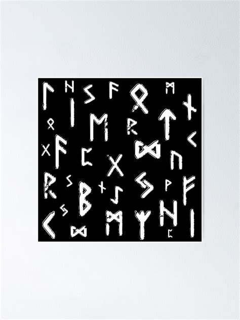 Elder Futhark Runes Viking Runic Alphabet Poster For Sale By