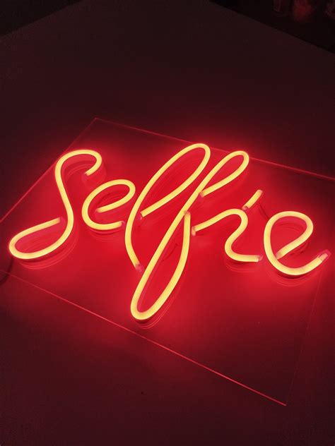 selfie neon sign neon sign for home night lamp custom neon etsy