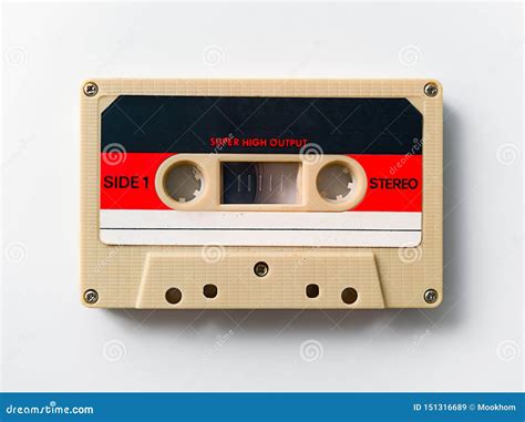 Vintage Tape Cassette Isolated On White Background Stock Image Image