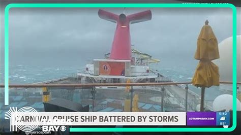 Carnival Sunshine Cruise Ship Rocked By Storm Off East Coast Youtube