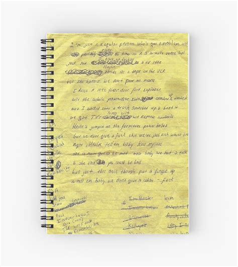 Eminem Lyrics Spiral Notebook By Timgillam Redbubble
