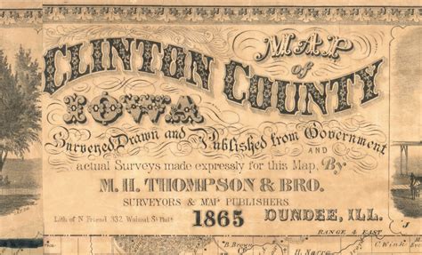 Title of Source Map - Clinton Co., Iowa 1865 - NOT FOR SALE - Clinton