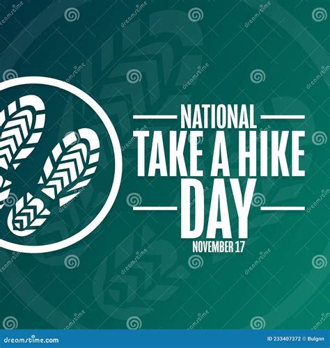 national take a hike day november 17 holiday concept stock vector illustration of journey
