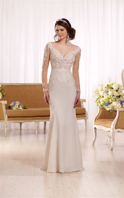 New arrivals most popular price: Long Sleeve Illusion Lace Hollywood-Inspired Wedding Dress ...