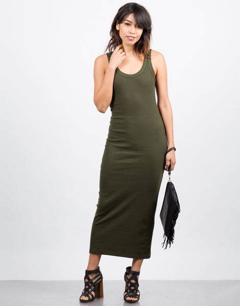 Ribbed Maxi Dress Day Dress Womens Dresses 2020ave