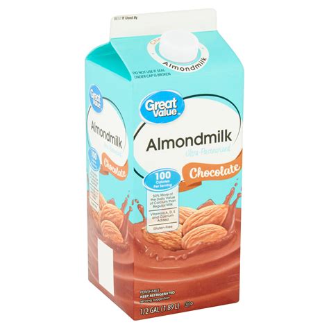 Great Value Chocolate Almond Milk Half Gallon 64 Fl Oz