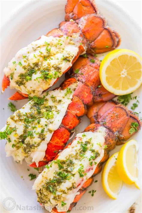 Lobster Tails Recipe With Garlic Lemon Butter NatashasKitchen Com
