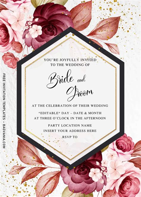 Wedding Invitation Card Free Template Download Best Design Idea