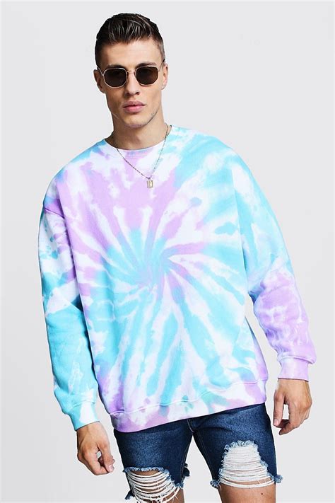 Tie Dye Oversized Sweatshirt Boohooman In 2021 Tie Dye Outfits Tie