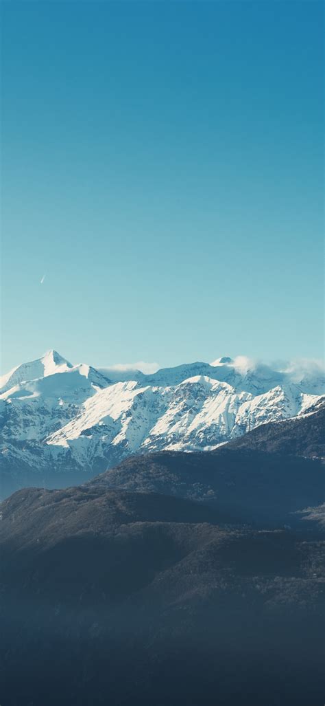 Mountains Wallpaper 4k Winter Daytime Glacier Blue Mountain Range