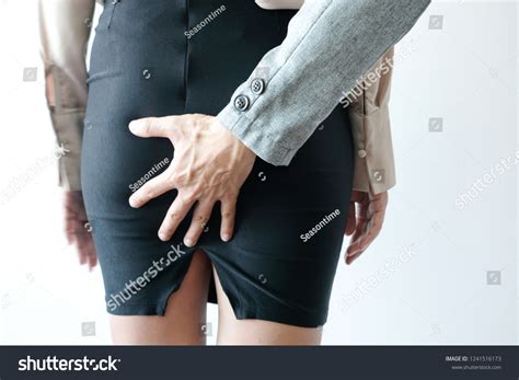 Mans Hand Catches Womans Ass Leg Shutterstock