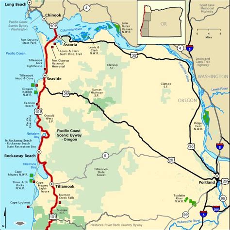 Pacific Coast Scenic Byway Oregon Upper Northern Section America