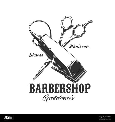 Barbershop Shaver And Scissors Vector Icon Of Barber Shop Hair Cut And