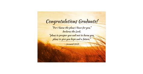 Jeremiah 2911 I Know The Plans Graduation Postcard