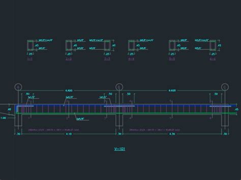 Detalles De Vigas De Cimentacion En Autocad Cad Kb Bibliocad