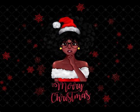 Black Girl Merry Christmas Png Black Girl Magic Black Girl Etsy
