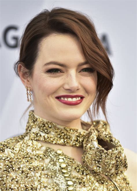 The actress talks about tanning, her natural hair colour and her exercise regime. Emma Stone With Deep Auburn Hair | Celebrity Natural Hair Color | POPSUGAR Beauty Photo 8
