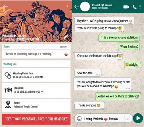 Whatsapp based wedding invitation #whatsappinvite #