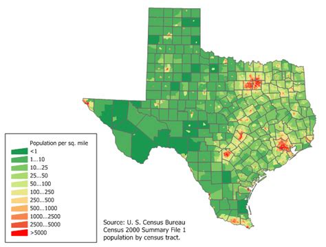 Map Of Texas Map Population Density Online Maps