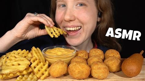 Asmr Mac And Cheese Bites Mukbang No Talking Eating Sounds Youtube
