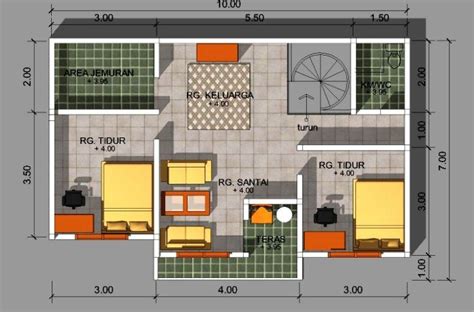 ⊕ 10+ ide denah terbaik untuk rumah ukuran 6x8 minimalis ...