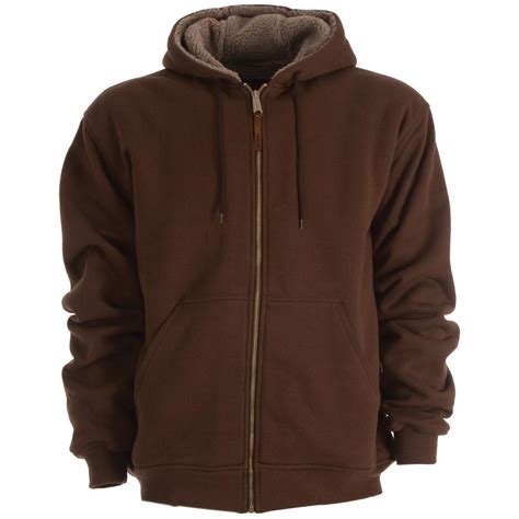 Sherpa Lined Zip Hoodie From Berne 221606 Sweatshirts And Hoodies