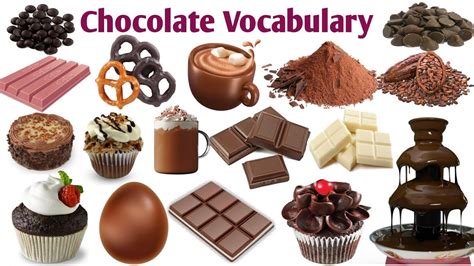 Chocolate Products Name Types Of Chocolate Chocolate Vocabulary