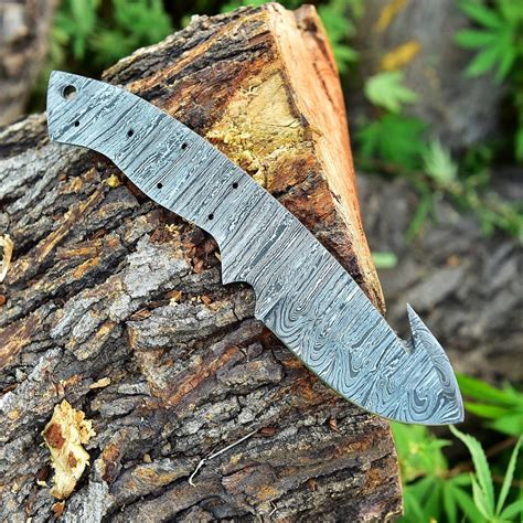 Custom Handmade Hunting Skinning Survival Blank Blade Knife Full Tang