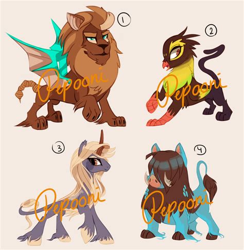 Mythical Creatures Adoptable Auction Closed By Pepooni On Deviantart