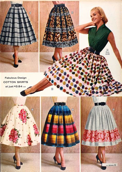 Fabulous Full Skirts From The Sears Catalog Springsummer 1958