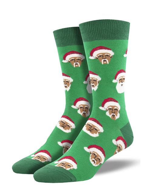 Mens Styling Santa Socks Santa Socks Mens Crew Socks Mens Dress Socks