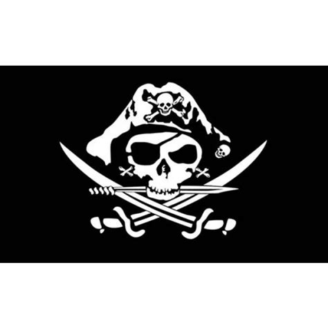 Pirate Skull And Crossbones Crossed Sabres Flag 150 X 90cm Custom