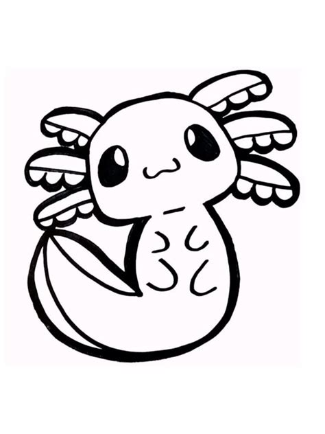 Free Axolotl Coloring Pages Download And Print Axolotl Coloring Pages