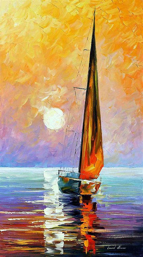 Pin By Claudia Zea On Cuadros Modernos Sailboat Painting Oil