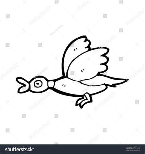 Flying Duck Cartoon Stock Vector Illustration 77573266 Shutterstock