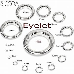 Sicoda Silver Metal Eyelets Plus Size 65mm Ferrous Copper Eyelet Rings