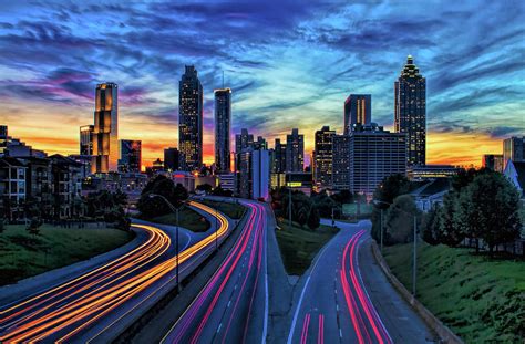 Atlanta Skyline At Sunset 5 Photograph By Mark Chandler Pixels