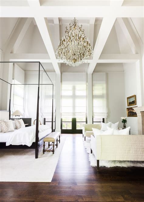 See more ideas about ceiling fan chandelier, window cornices, master bedroom. Grand bedroom design with four poster bed and elegant ...